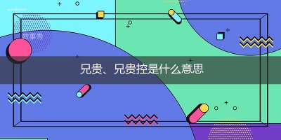 ​兄贵、兄贵控是什么意思