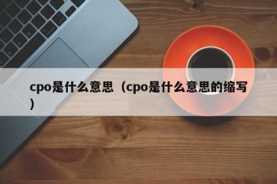 ​cpo是什么意思（cpo是什么意思的缩写）